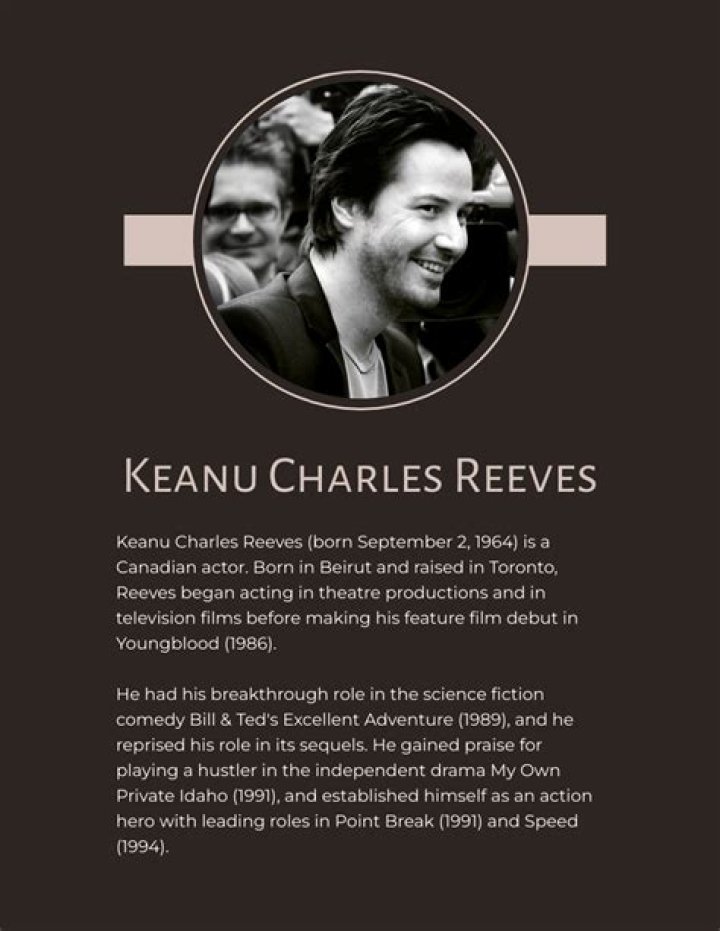 The Legendary Keanu Reeves: A Biography